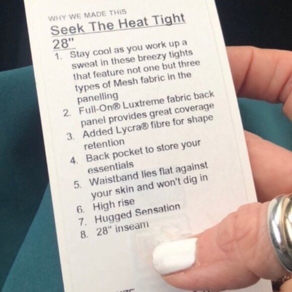 NWT Lululemon Seek The Heat Tight 28" Leggings Green Mesh Sexy Yoga Running 6 - Picture 8 of 8